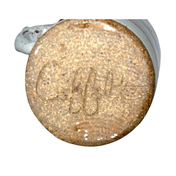 James Coffelt Unique Handmade Elephant Red Stoneware Tumbler Mug Vintage - Picture 4 of 4